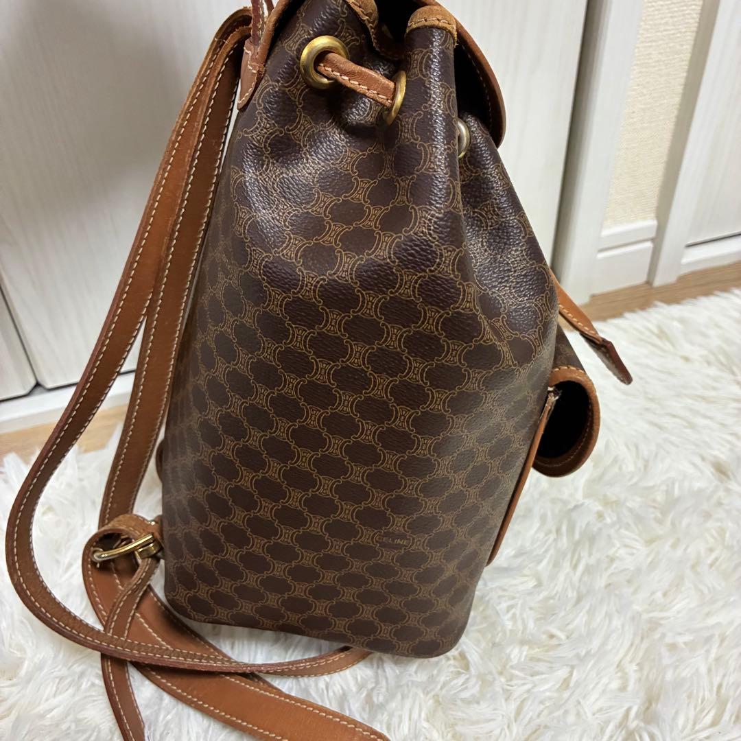 CELINE リュックサック マカダム トリンオフ PVC レザー