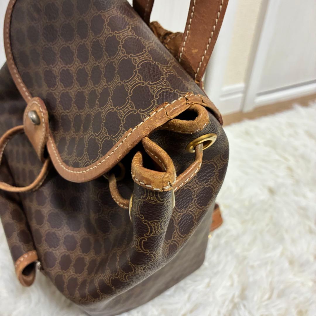 CELINE リュックサック マカダム トリンオフ PVC レザー