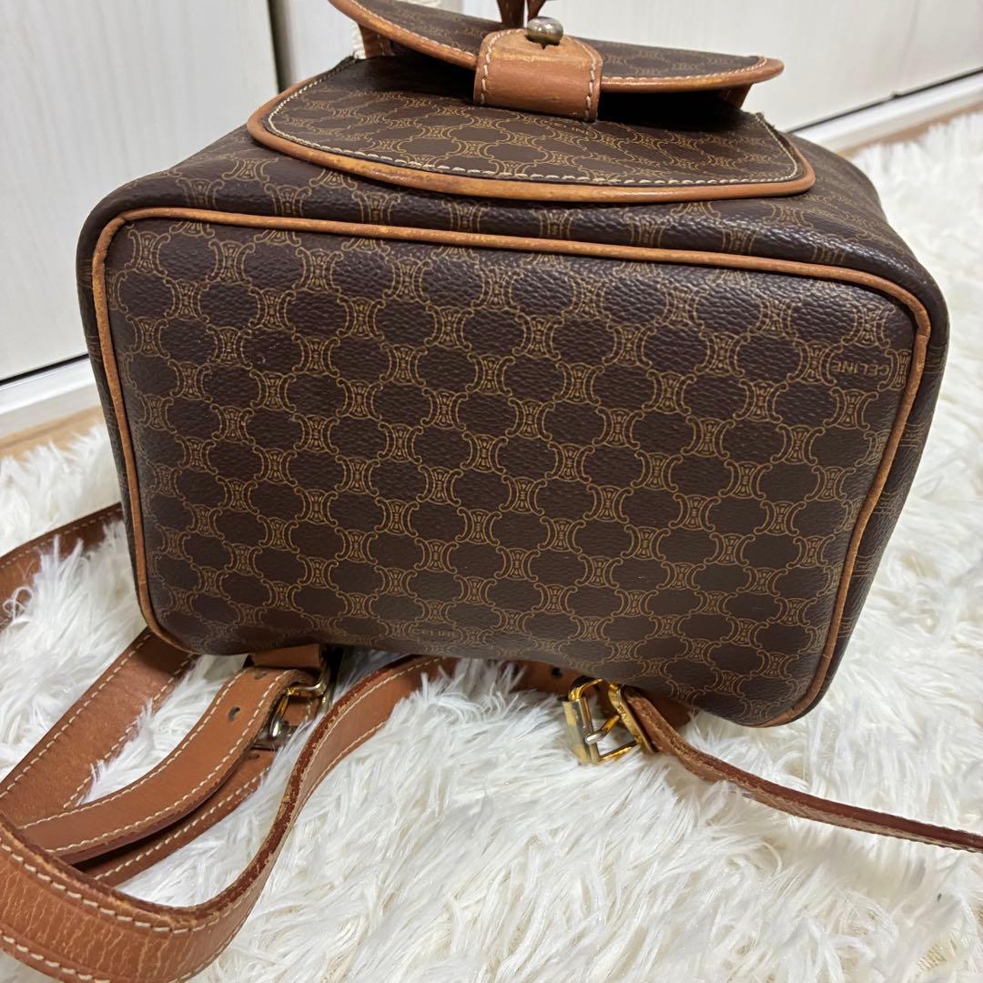 CELINE リュックサック マカダム トリンオフ PVC レザー