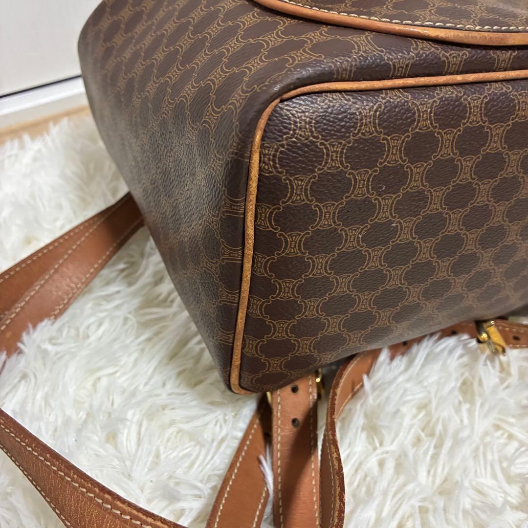 CELINE リュックサック マカダム トリンオフ PVC レザー