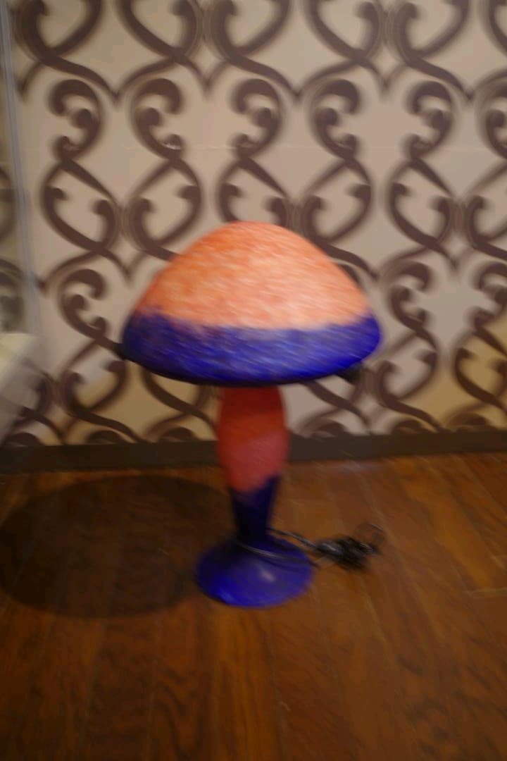 フランスアールヌーボー様式　ランプ　キノコ