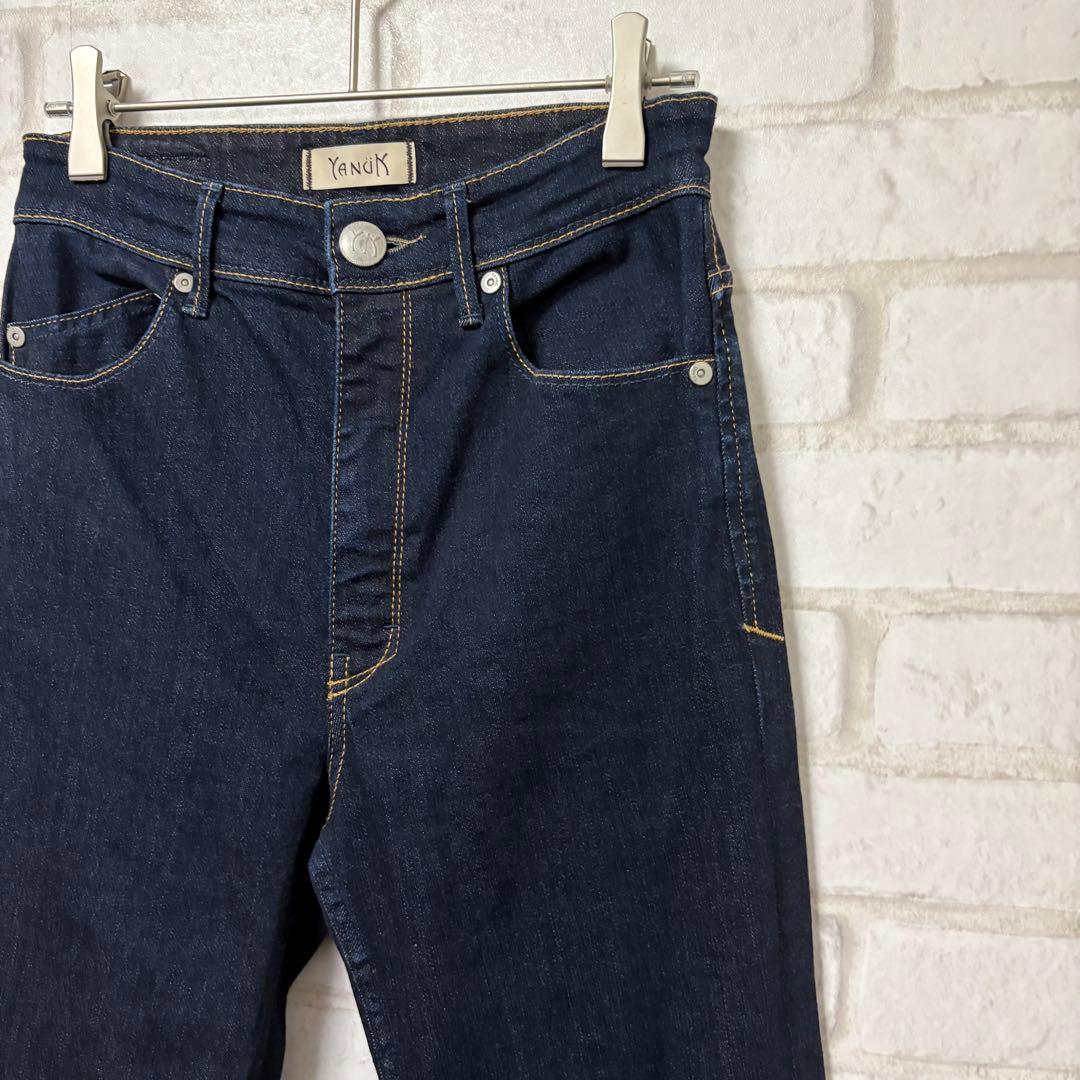 YANUK デニム　近年モデル　ジーンズ　ブーツカット　牛革　日本製　刺繍　25