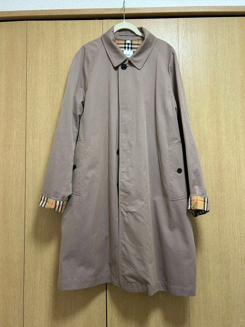 バーバリーロンドン ティッシ期 コットン ステンカラーコート 54