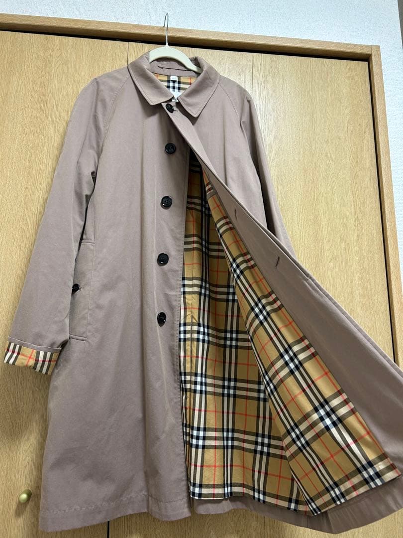 バーバリーロンドン ティッシ期 コットン ステンカラーコート 54