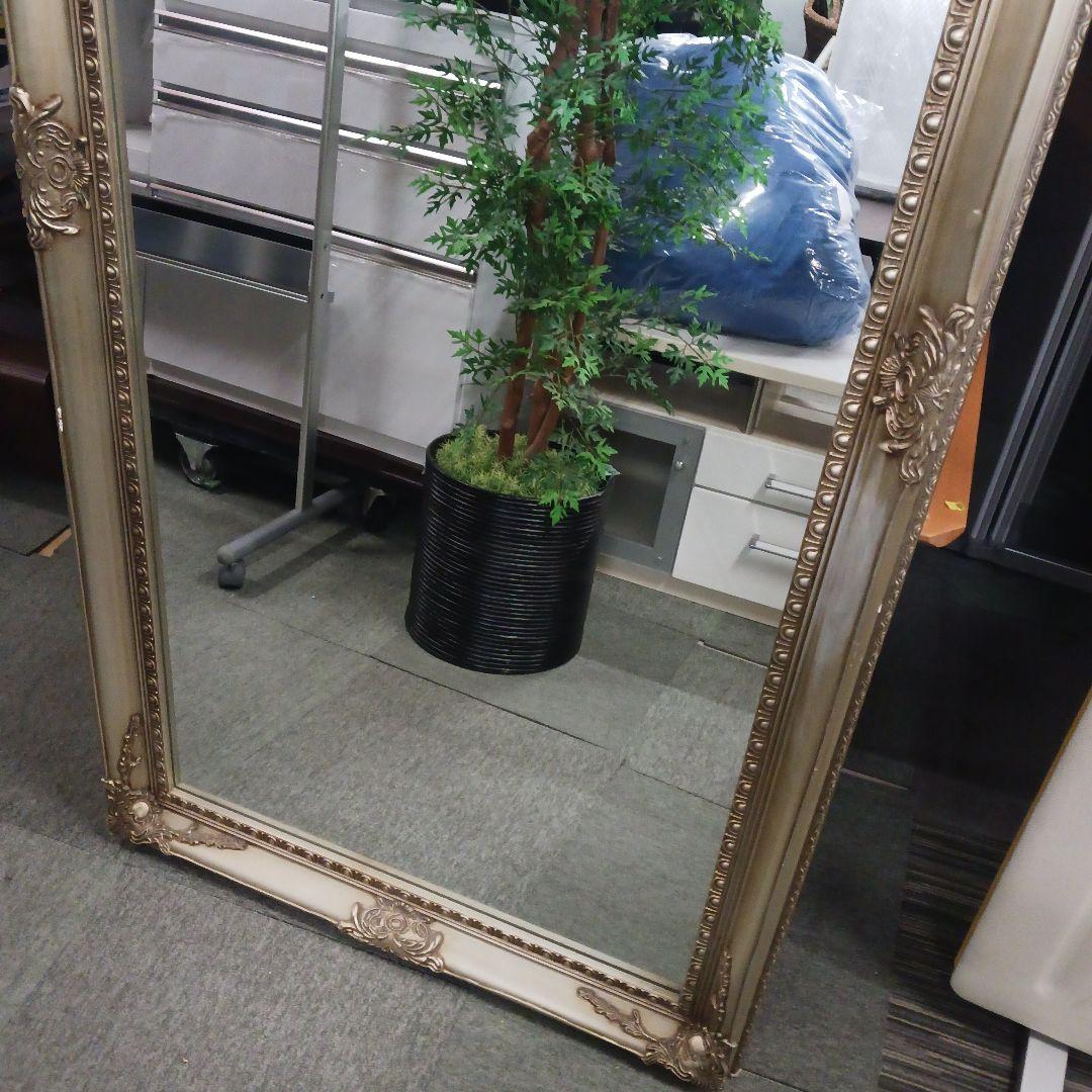 アンティークミラー 全身鏡 アンティーク インテリア 立て掛け式 モダン K