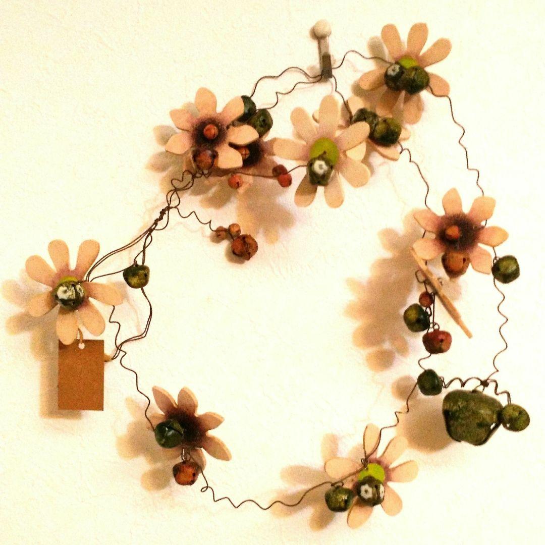 新品未使用☆アンティーク風☆トールペイント☆お花のオーナメント