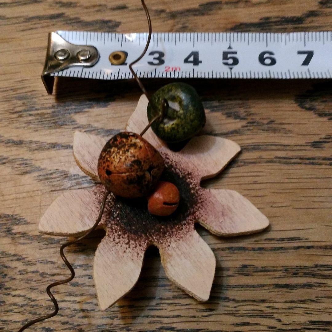 新品未使用☆アンティーク風☆トールペイント☆お花のオーナメント