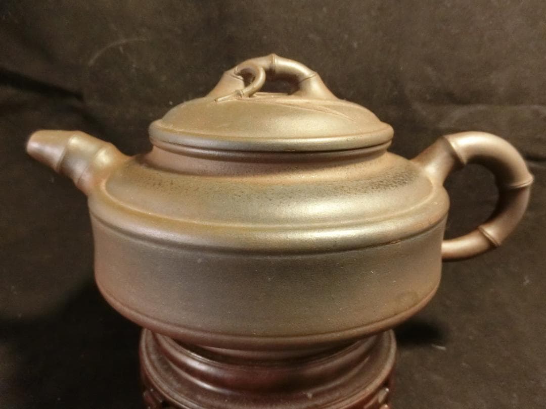 中国宜興紫砂壷 　近期窯変壷精品　竹鼓壷 本物保証