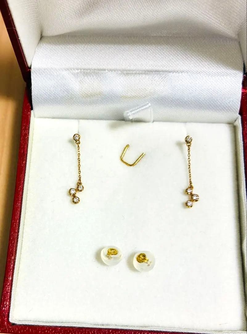 ツツミ/18金イエローゴールド ダイヤモンドピアス