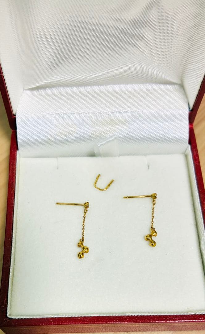 ツツミ/18金イエローゴールド ダイヤモンドピアス