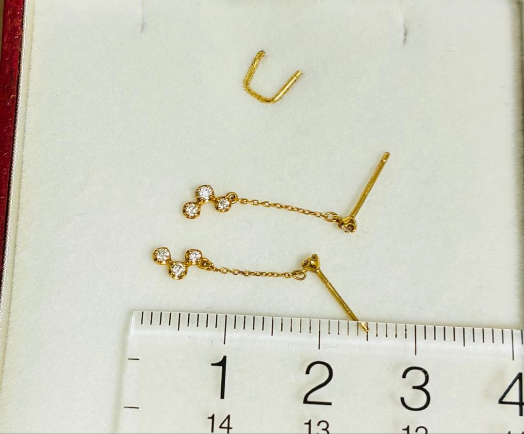 ツツミ/18金イエローゴールド ダイヤモンドピアス