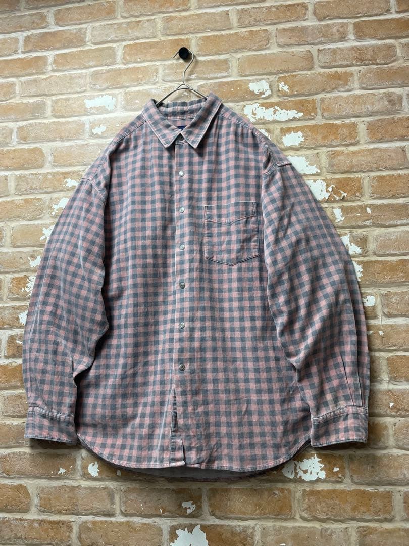 90s old gap GAP ギャップ　チェックシャツ　ネルシャツ　ピンク