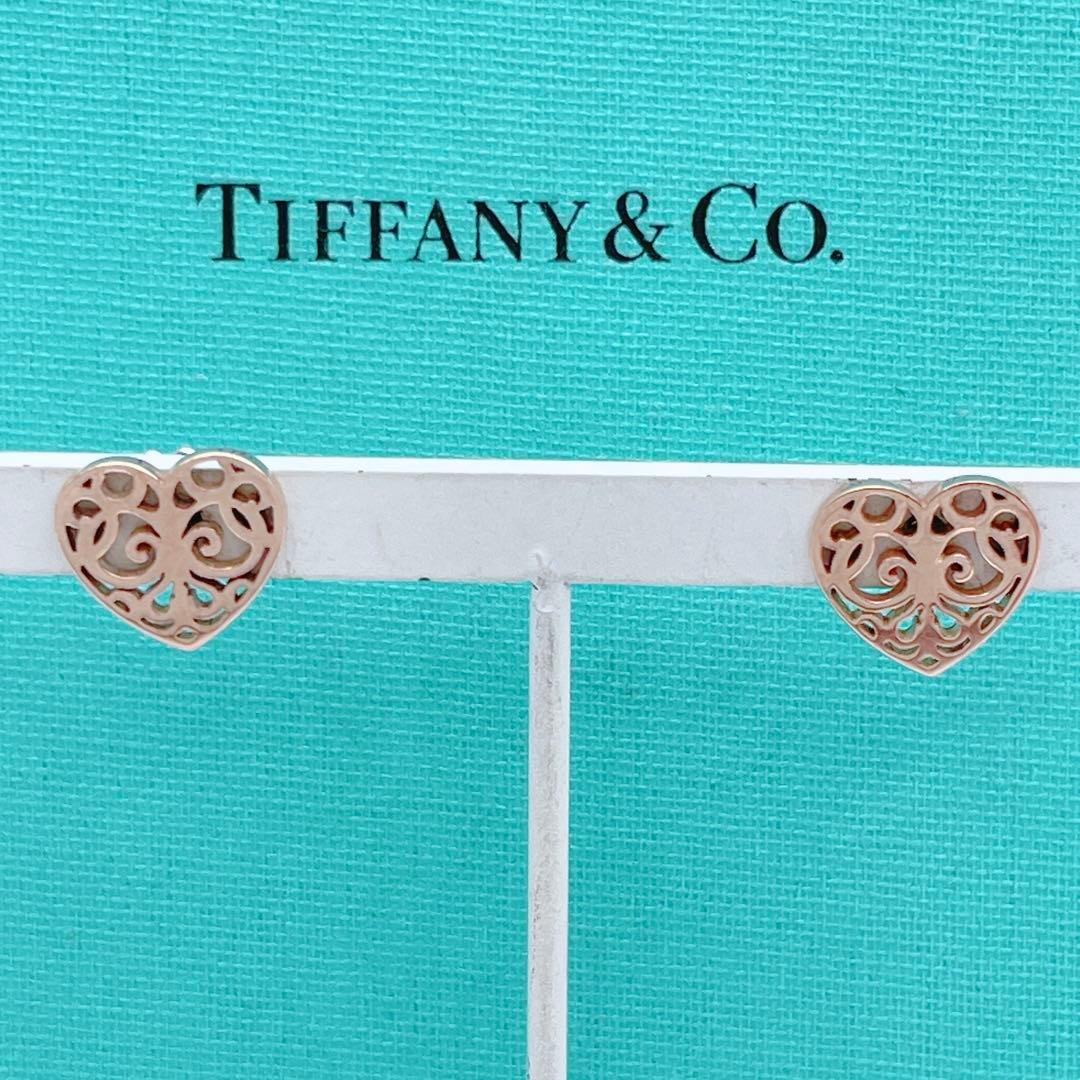 Tiffany & Co. 廃盤　ピアス　エンチャント　ハート　ルベド　メタル