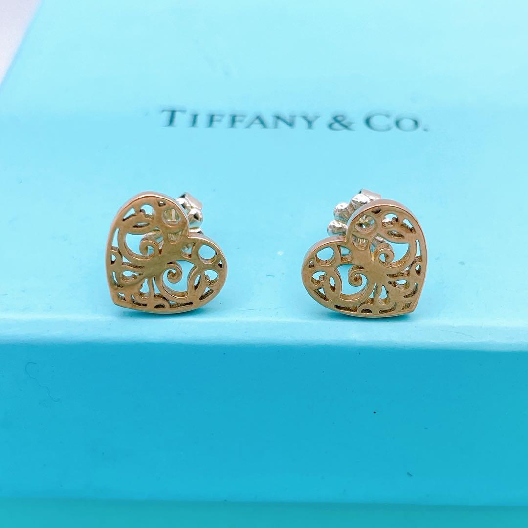 Tiffany & Co. 廃盤　ピアス　エンチャント　ハート　ルベド　メタル