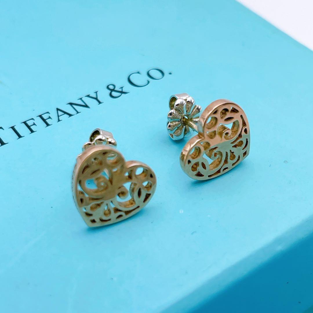 Tiffany & Co. 廃盤　ピアス　エンチャント　ハート　ルベド　メタル