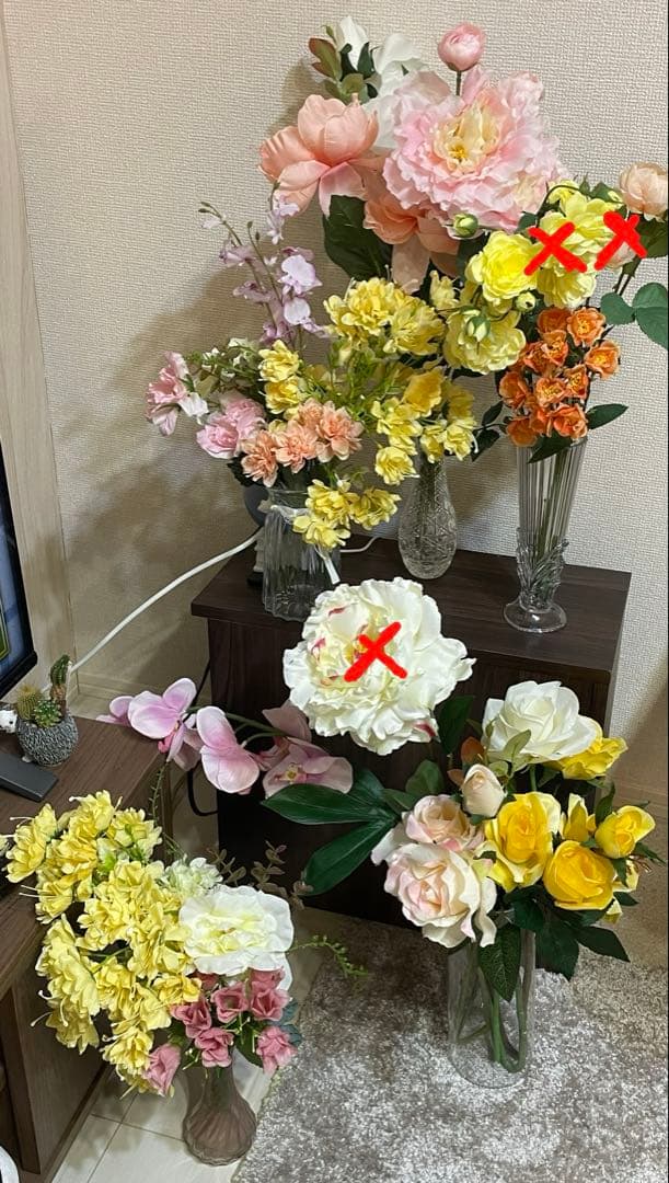 造花、フラワーベースセット