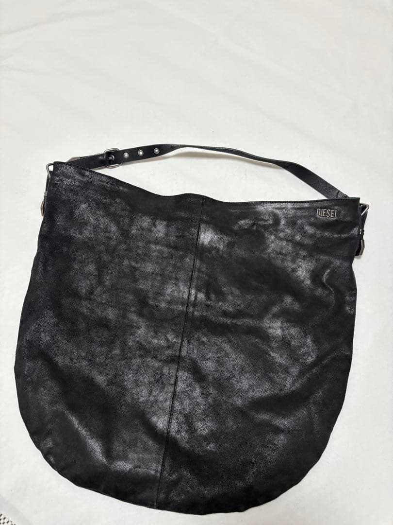 DIESEL 黒 レザー トートバッグ　牛革　本革