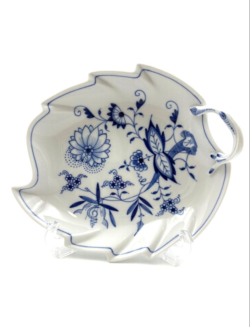 未使用保管品　MEISSEN マイセン　ブルーオニオン　20cmリーフディッシュ