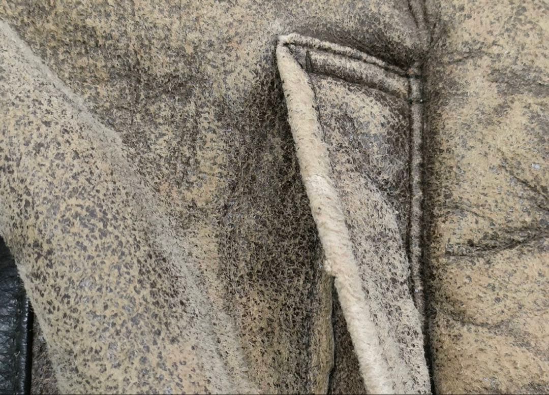 希少LサイズPOTTAR USA製 ムートン フライトジャケット B-3