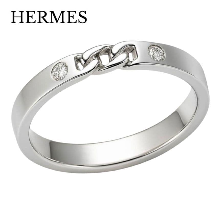 エルメス Pt950 エヴァー シェーヌダンクル リング 6号 リング