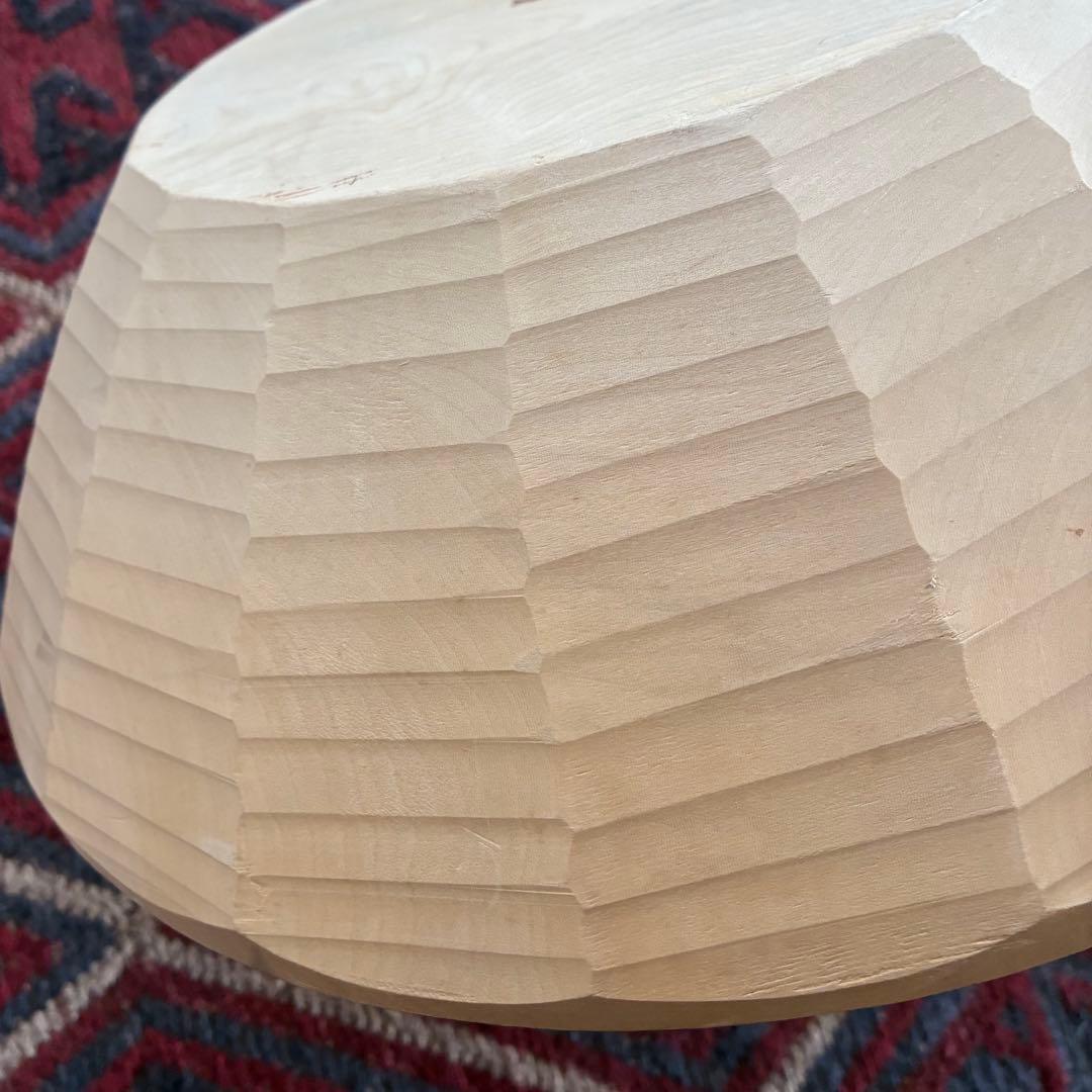 東北　こね鉢　木鉢　蕎麦　うどん　栃の木　手彫り　くり抜き　10寸　十寸