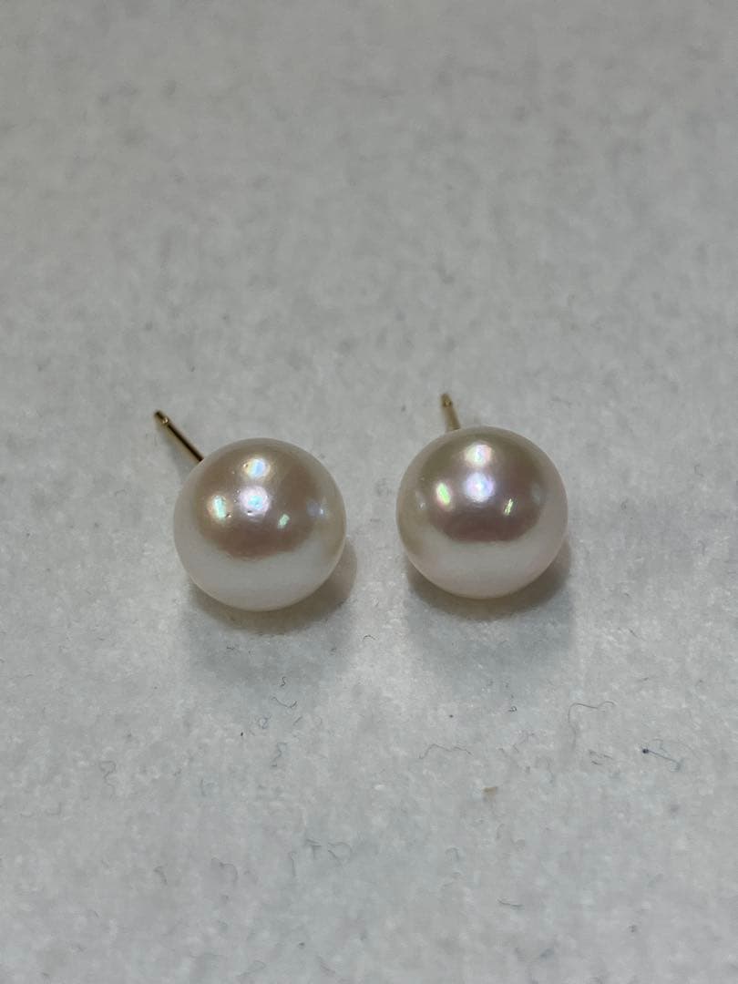 伊勢志摩英虞湾産あこや真珠　8.7mm パールピアス