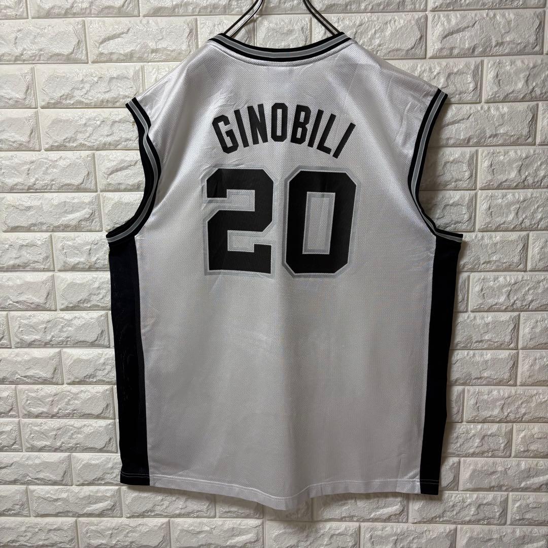 【REEBOK】バスケシャツ NBA サンアントニオ・スパーズ ジノビリ 20