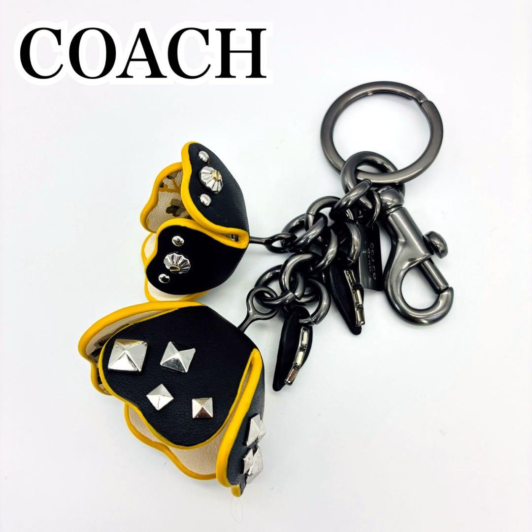COACH コーチ バッグチャーム キーリング ローズ メタル スタッズ y2k