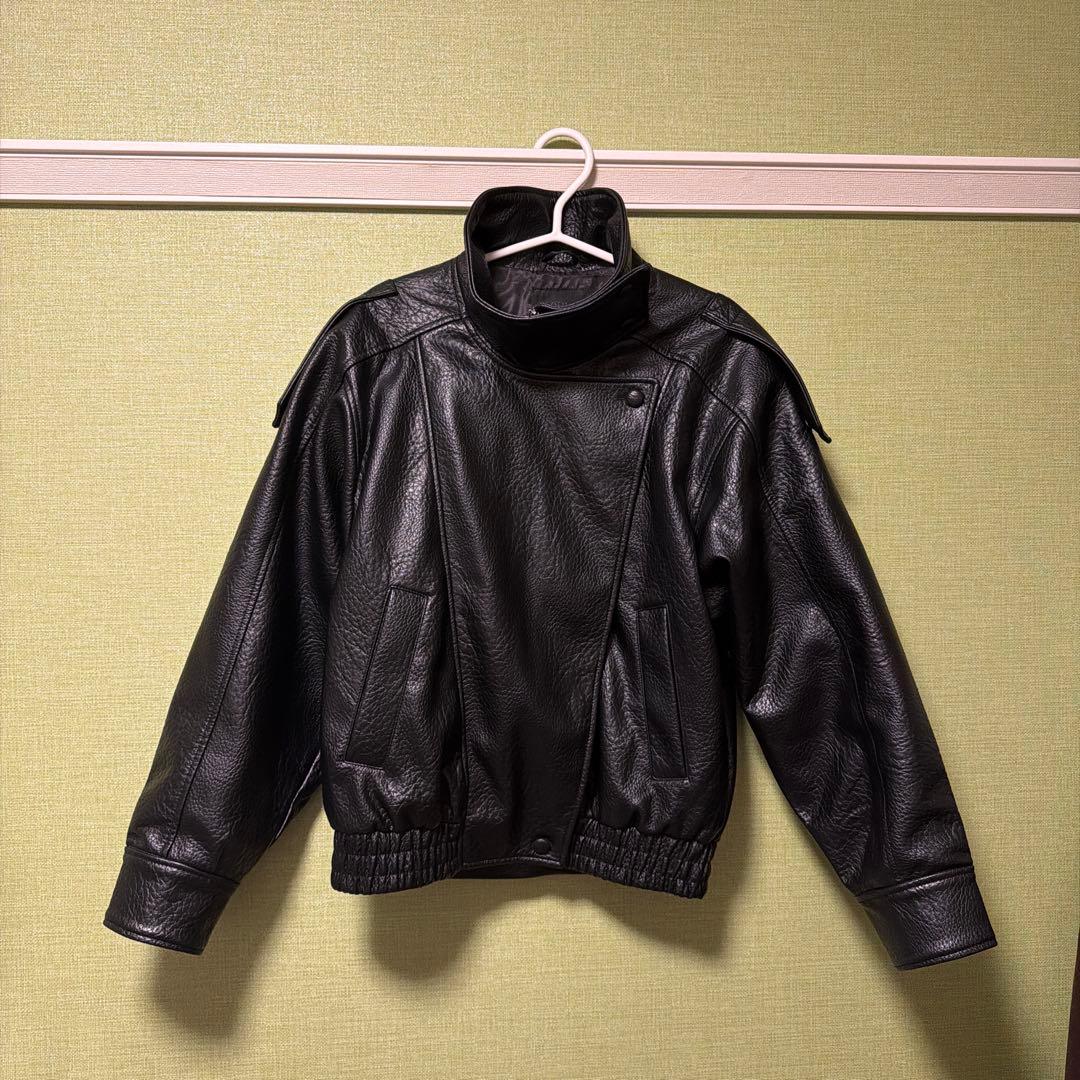 ZARA フェイクレザージャケット 黒xs