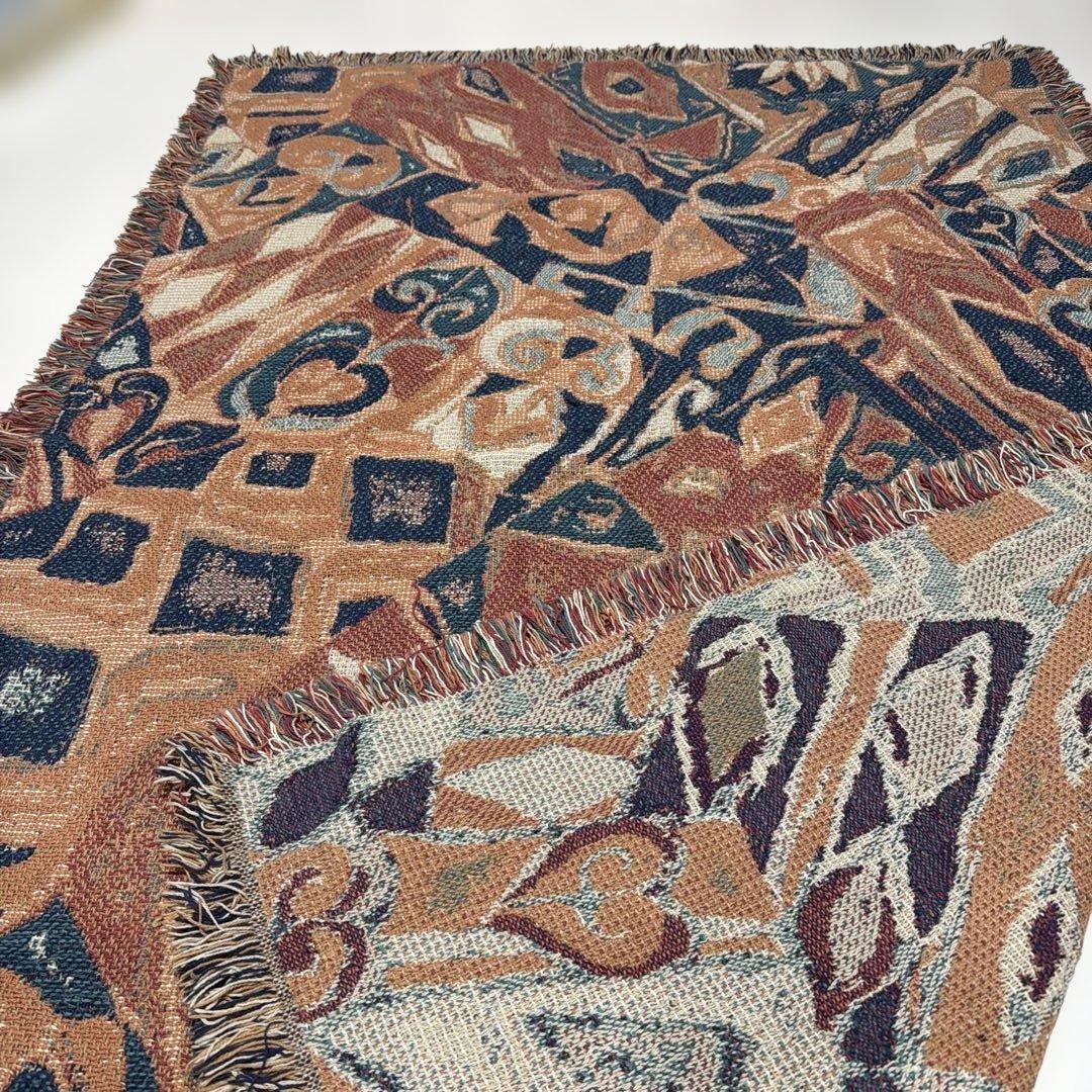 ネイティブ　柄　マルチカバー　ソファカバー　ヴィンテージラグ　185x120