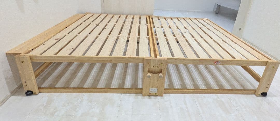 エムール　ひのき すのこベッド 折りたたみベッド ハイタイプ　日本製　シングル