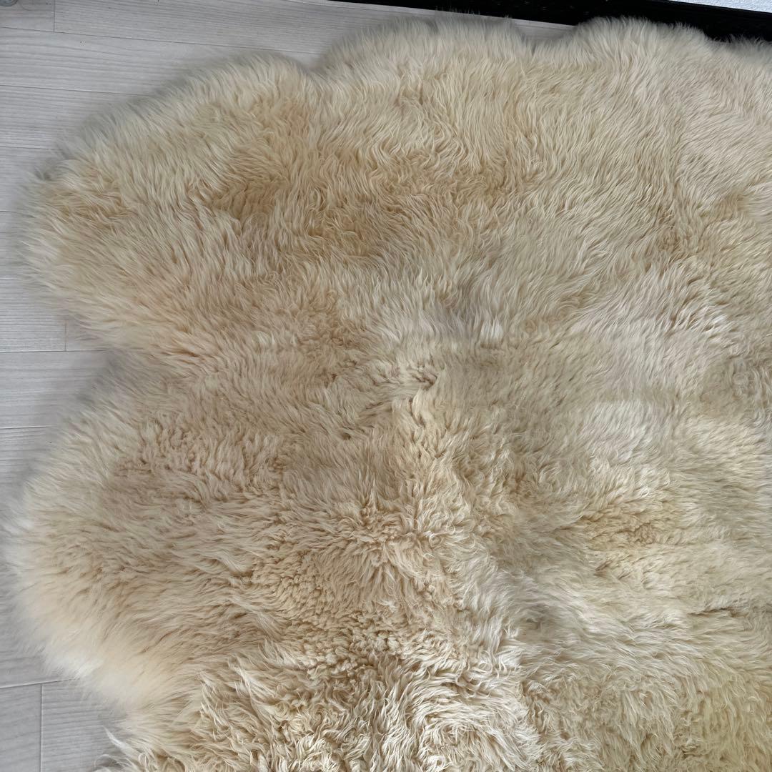 NICHIRO ニチロ ムートン 6頭もの ムートンラグ 大きめサイズ r2※