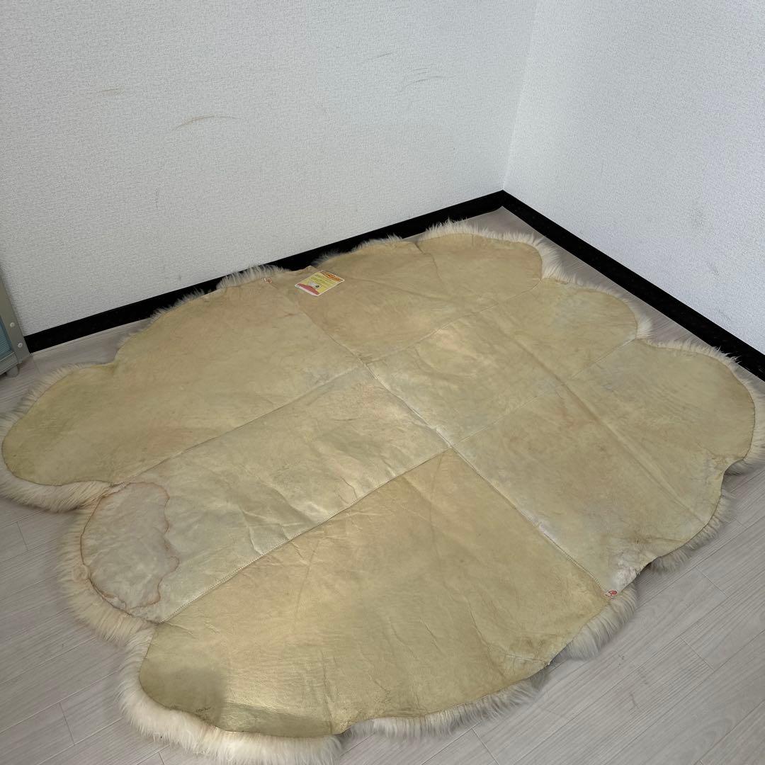 NICHIRO ニチロ ムートン 6頭もの ムートンラグ 大きめサイズ r2※