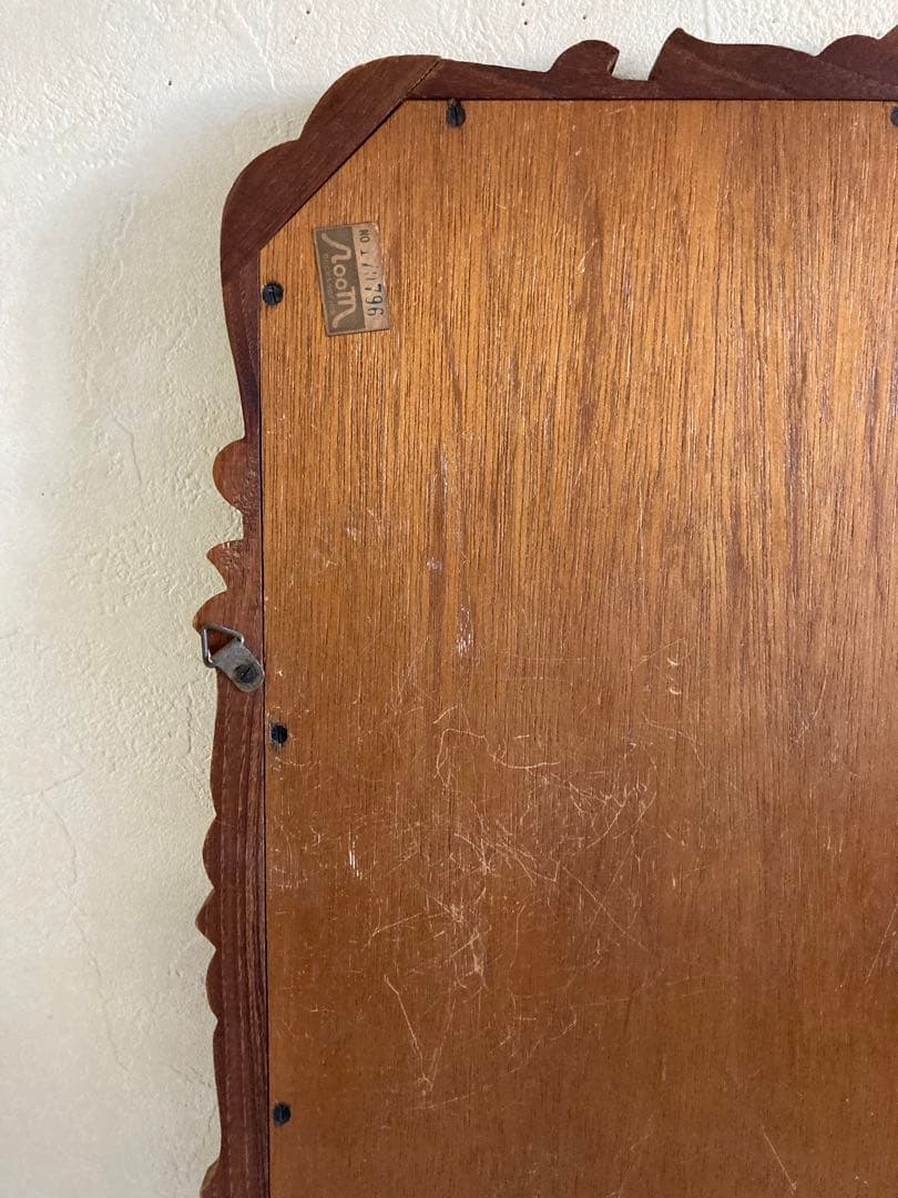 アンティーク ウォールミラー/鏡/ヴィンテージ　46.5×36