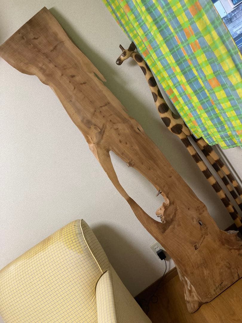 ケヤキの一枚板　ケヤキの天然無垢一枚板　自然乾燥材　DIY用