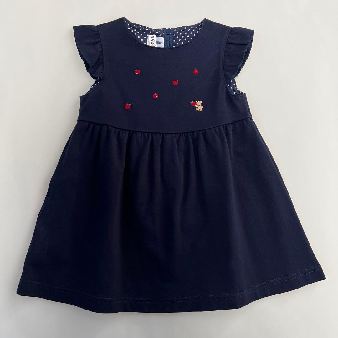 美品 ファミリア ブラウス ワンピース 90