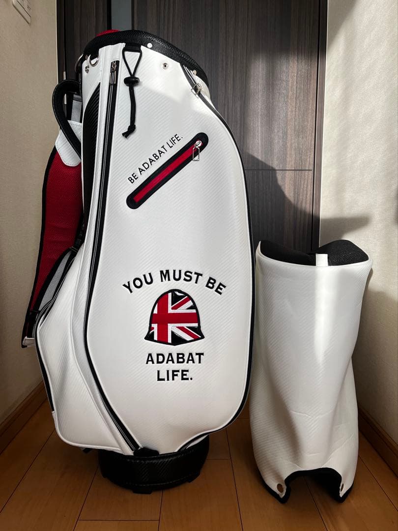 展示品超美品adabat アダバット カートキャディバッグ　ホワイト　9型　軽量
