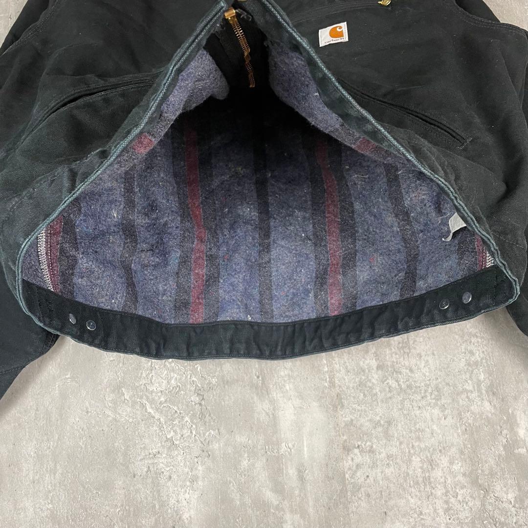 【USA製】Carharttカーハート デトロイトジャケット 希少ブラック レア