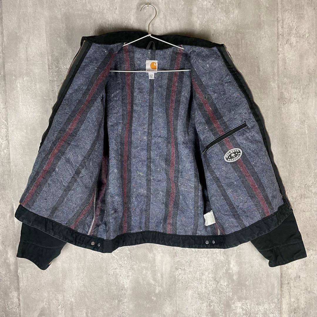 【USA製】Carharttカーハート デトロイトジャケット 希少ブラック レア