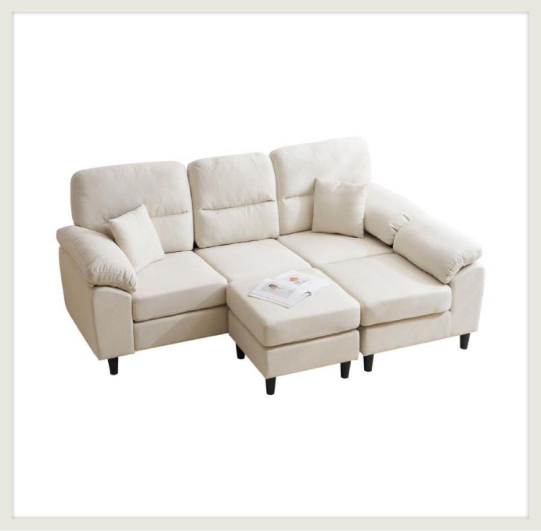 新品　ソファ　ソファー　ソファセット　3人掛け　大型　リビングソファ　ホワイト