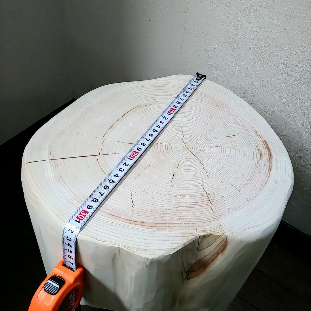 丸太スツール　丸太椅子　サイドテーブル ヒノキ