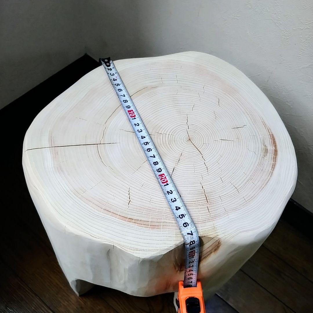 丸太スツール　丸太椅子　サイドテーブル ヒノキ