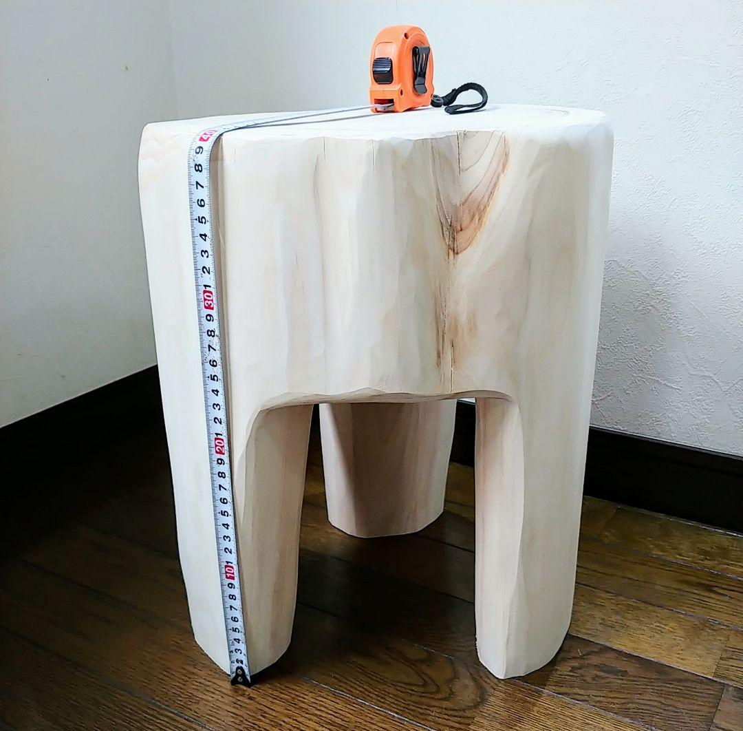 丸太スツール　丸太椅子　サイドテーブル ヒノキ