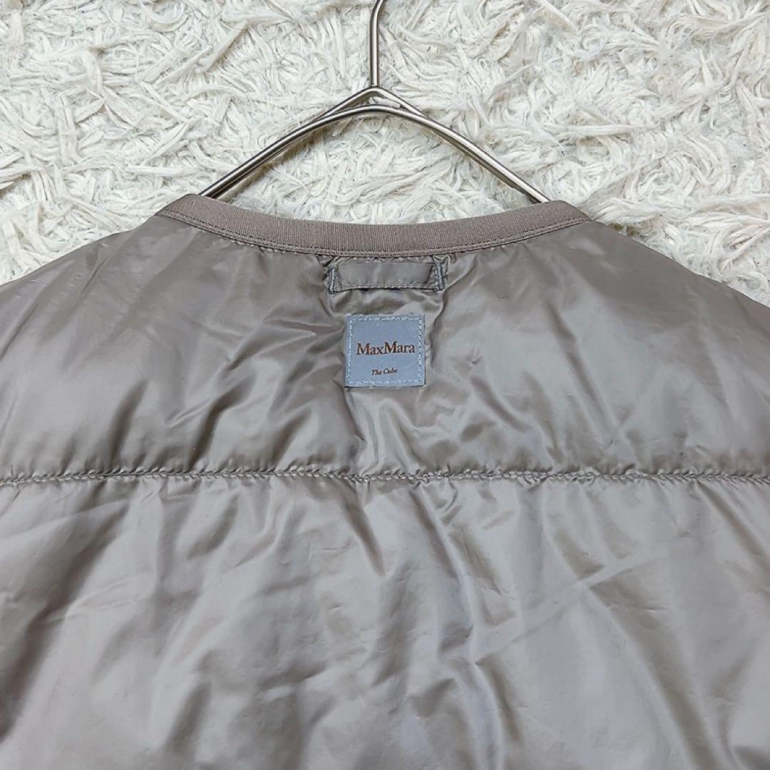 【美品】マックスマーラ ザキューブ ダウンベスト インナーダウン 42 グレー系