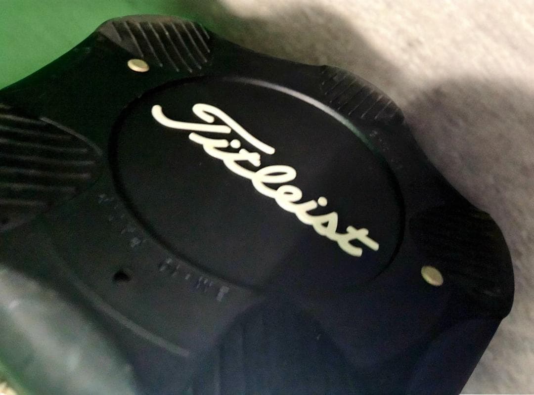 送料無料/美品　大型高級Titleist エナメルゴルフバッグ オフホワイト