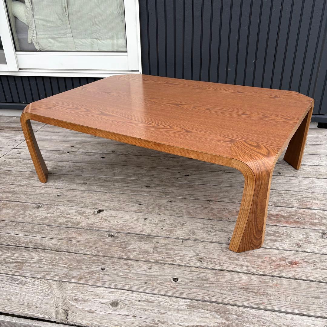 天童木工 TENDO 木製座卓 プライウッド ローテーブル 曲木 昭和レトロ