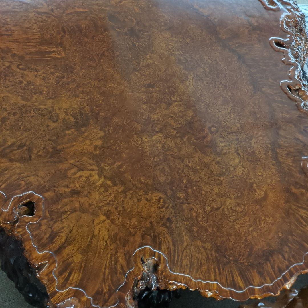 【Cartier LOVE様】未使用 送料込み かえで 無垢こぶ座卓ローテーブル