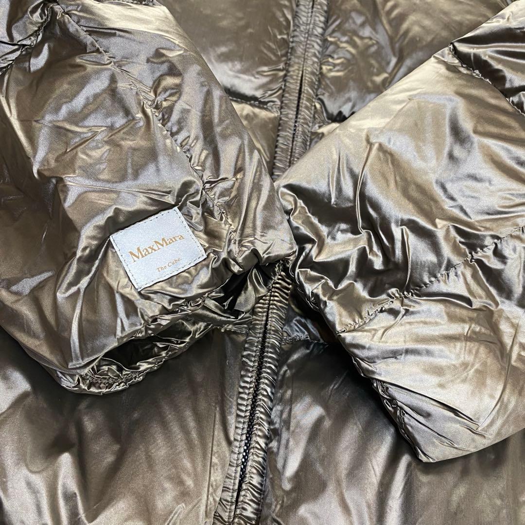 マックスマーラキューブ シベリアダウンジャケット 軽量 グレー L