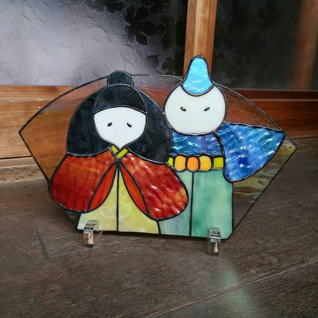 ステンドグラス　お雛様