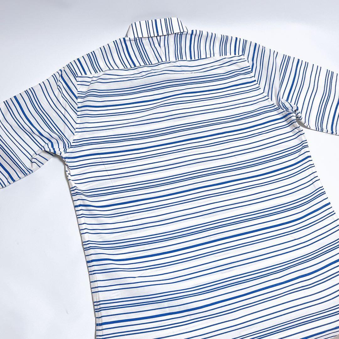 HERMES エルメス　コットン 長袖シャツ　ホワイト×ボーダー　2枚セット